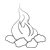 Stone Campfire Line PNG