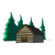 Log Cabin Color PNG