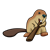 Beaver Gnawing Stick Color PNG