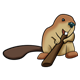 Beaver Gnawing Stick 