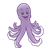 Grinning Octopus Color PNG