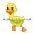 Swimming Duck Color PNG