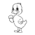 Pointing Duck Line PNG