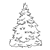 Evergreen Tree 1 Line PNG