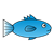 Blue Fish Color PNG