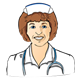 Nurse with a white cap