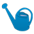 Blue Watering Can Color PNG