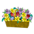 Flower Basket Color PNG