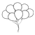 Balloon Bunch Line PNG