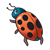 Smiling Ladybug Color PNG