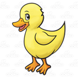 Abeka | Clip Art | Yellow Duck—with mouth open