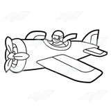 Abeka | Clip Art | Propeller Plane—with a pilot