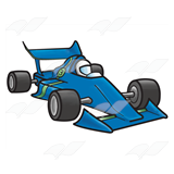 Blue #3 Racecar