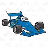 Blue #3 Racecar