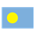 Palau Flag Color PNG