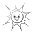 Smiling Sun Line PNG