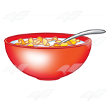 Red Bowl of Cereal