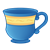 Blue Teacup Color PNG