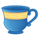 Blue Teacup with a yellow stripe