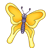 Yellow Butterfly Color PNG