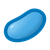 Blue Jelly Bean Color PNG