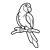 Yellow  Parrot Line PNG