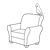 White Chair Line PNG