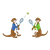 Two Otters Color PNG