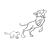 Dog and Cat Line PNG