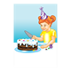 Girl cutting a birthday cake