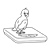 Bird on Scale Line PNG