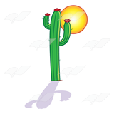 Cactus with Sun