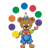 Button Bear Color PNG