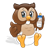 Baby Owl Color PNG