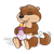Baby Otter Color PNG