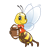 Football Bee Color PNG
