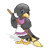 Sweeping Crow Color PNG