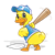 Baseball Duck Color PNG