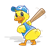 Baseball Duck Color PNG
