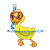 Snorkeling Duck Color PNG