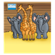 Elephants and Giraffes inside Noah's ark