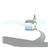 Snowy Church Scene Color PNG