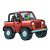 Boy Driving a Jeep Color PNG