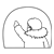 Boy Pointing to Star Line PNG
