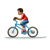 Boy Riding Blue Bike Color PNG