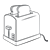 Silver Toaster Line PNG