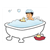 Boy Taking a Bath Color PDF