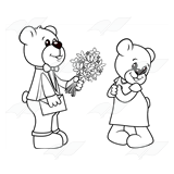 Bear Giving Flowers