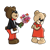 Bear Giving Flowers Color PNG