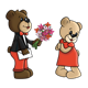 Bear Giving Flowers 